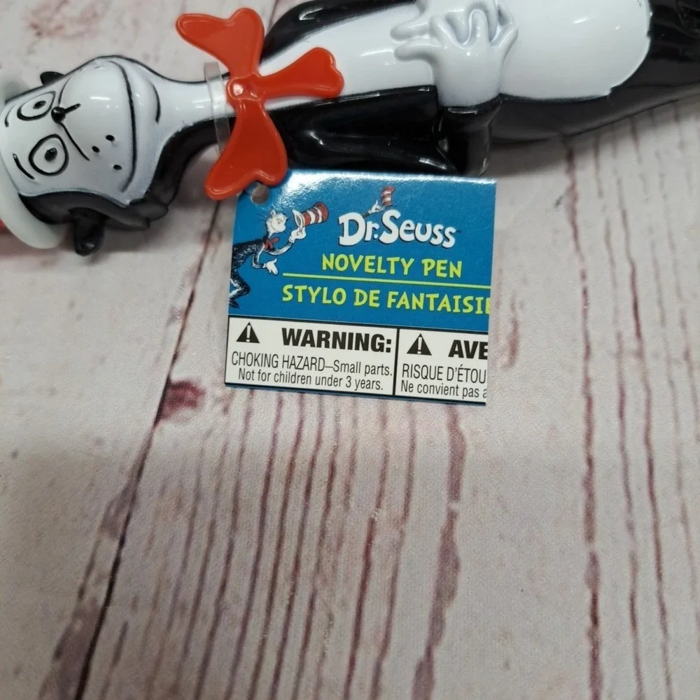 Lot Of 2, Dr. Seuss The Cat In The Hat Over-Sized 3-D Large Plastic Pens New